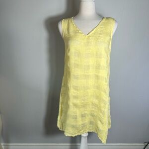 Flax by Jeanne Engelhart "Brandy" 2-Piece Linen Set - Butter Yellow